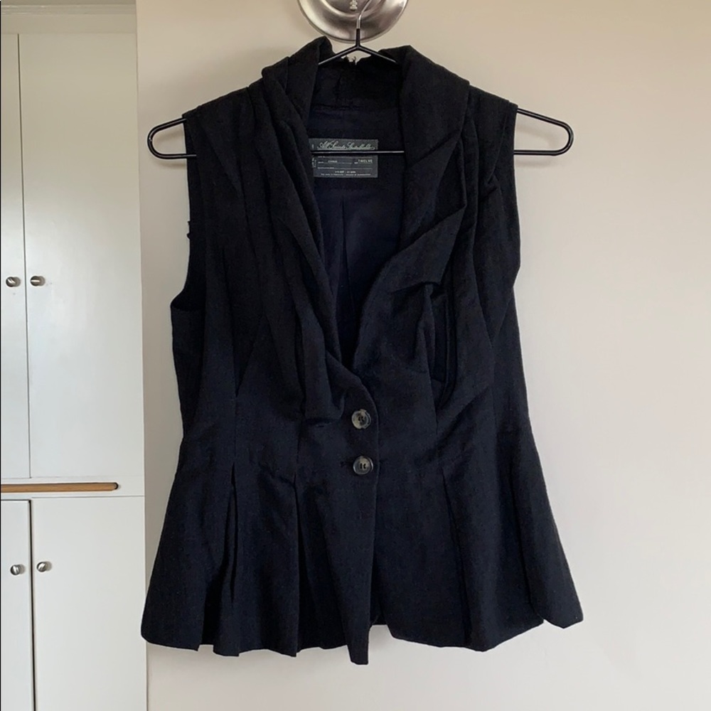 All saints linen fitted vest